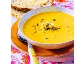 6 gele paprikasoep met tijm