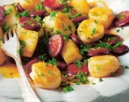 eten recepten vlees coquilles chorizo