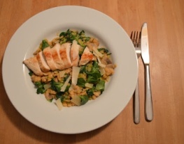 receptenvandaag lauwwarme linzensalade met kip