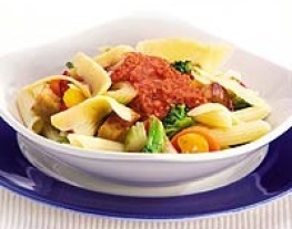 1 penne met kaassaus