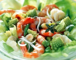 17 bloemkoolsalade met garnalen